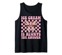 Ice Cream Is Always The Answer Cono Girl Mom Pink Coquette Camiseta sin Mangas