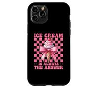 Ice Cream Is Always The Answer Cono Girl Mom Pink Coquette Carcasa para iPhone 11 Pro