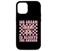 Ice Cream Is Always The Answer Cono Girl Mom Pink Coquette Carcasa para iPhone 12/12 Pro