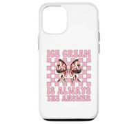 Ice Cream Is Always The Answer Cono Girl Mom Pink Coquette Carcasa para iPhone 12/12 Pro