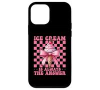 Ice Cream Is Always The Answer Cono Girl Mom Pink Coquette Carcasa para iPhone 12 Mini