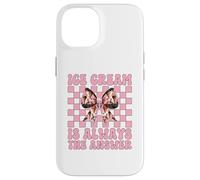 Ice Cream Is Always The Answer Cono Girl Mom Pink Coquette Carcasa para iPhone 14