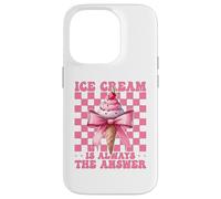 Ice Cream Is Always The Answer Cono Girl Mom Pink Coquette Carcasa para iPhone 14 Pro