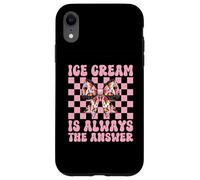 Ice Cream Is Always The Answer Cono Girl Mom Pink Coquette Carcasa para iPhone XR