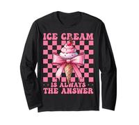 Ice Cream Is Always The Answer Cono Girl Mom Pink Coquette Manga Larga
