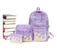 Ice Cream Kawaii Backpack Set 3pcs Aesthetic Compartment Large Capacity Bag