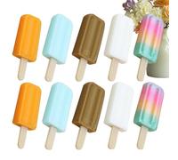 Ice Cream Miniature Set, Realistic Dessert Display Props, 10 Piece Vibrant Tiny Food Model Decor, Decorative Scene for Bookshelf Dining Table Kitchen Party Home Use, Mini Food Decor, Display Prop Set