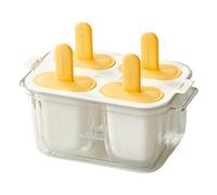 Ice Cream Molds, 4 Cavity Silicone Ice Pop Maker Non Stick Design for Easy Release Froze Treats, Drip Proof Dessert Making with Quick Fill Function, Summer Icedrop Creation for Home, Kitchen Use