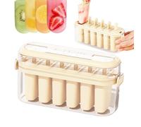 Ice Cream Molds,6-Cavity Food Grade Easy Release | 23.4cm/9.21inch Ice Cream Molds With Sticks,for Freezer Home Kitchen Restaurant Apartment Juice Beverage Milk Fruit Holiday Party