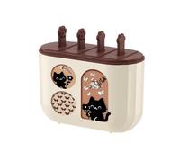 Ice Cream Molds, DIY Cute 4 Cavity Easy Release Maker, Reusable Freezer Pop Mold Set For Home Bakery Picnic Family Gatherings Children Party Summer Celebration Dessert Making And Treat Preparation Use
