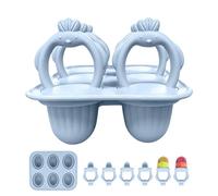 Ice Cream Molds - Leak Proof Non Stick Homemade Ice Pop Maker Set | Easy Release Treat Molds For Yogurt Fruit Juice Chocolate Candy Postres | Kitchen Freezer Snack Preparation Tool