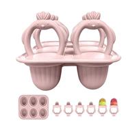 Ice Cream Molds - Leak Proof Non Stick Homemade Ice Pop Maker Set | Easy Release Treat Molds For Yogurt Fruit Juice Chocolate Candy Postres | Kitchen Freezer Snack Preparation Tool
