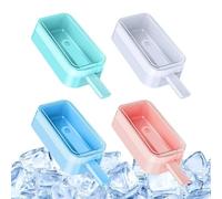 Ice Cream Molds - Reusable Silicone Makers, Non Stick Cake Pop Freezer Trays, Dessert Shaping Tools | Homemade Sorbet Yogurt Ice Lolly Cakesicle Baking Pans for Refrigerator Home Party
