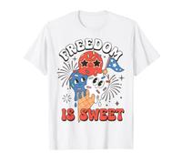 Ice Cream Party Freedom Is Sweet Treat Celebration Camiseta