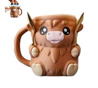 Ice Cream Pint Holder, Highland Cow Insulated Cup with Anti-Freeze Handle, Protective Holder to Your Soda Cans, Ideal for Teens, Girls, Boys, Family, Coworkers, Parties, Movie Nights, Summer Snacks