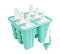 Ice Cream Pop Molds 6-Cavity, Easy Demolding Iced Dessert Making