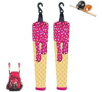 Ice Cream Protective Baseball Bat Handle Cover, Bat Handle Cover with Hook, Baseball & Softball Handle Cover, Composite Baseball Bat Sleeve Warmer for Softball (A)
