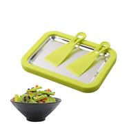 Ice Cream Roller - Portable Cold Plate Maker, Stainless Steel Instant Ice Cream Set with Scrapers, DIY Postre Tool for Party Picnic Camping Kitchen Use, Yogurt Sorbet Maker for Family