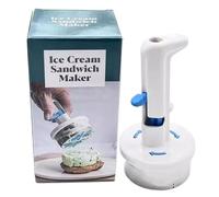 Ice Cream Sandwich Scoop - Single-Hand Maker | Easy Release Kitchen Press & Non-Stick Dessert Mold, Round Sandwich Tool for Home, Studio, Buffet and Baking