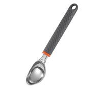 Ice Cream Scoop - 8 Inch Stainless Steel Ice Scoop | Pp Silicone Fruit Scoops - Trigger Release Cream Scoops with Hanging Hole Convenient for Kitchen Dessert Serving and Easy Cleaning