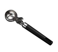 Ice Cream Scoop - Stainless Steel Ergonomic Easy Grip Baller, Nonstick Fruit Spoon, Heavy Duty Metal Dipper, Cookie Dough Disher, Silver Finish For Home Kitchen Bar Desserts Party