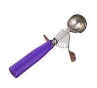 Ice Cream Scoop With Trigger - Stainless Steel 3 Color Options Purple Red Green Gray - Baller Fruit Scoop For Desserts - Non Stick Ergonomic Handle For Home Baking