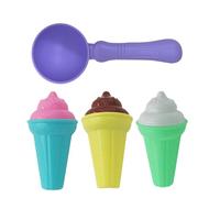Ice Cream Set, Sand Mold Kit, Colorful Beach Toys Creative Play Molds, for Teen Family Friends Kids Daughter Beach Sandbox Outdoor Play Summer Activity 4.37x2.28x2.28 Inches