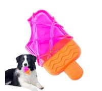 Ice Cream Shape Dog Chew Toy | Interactive Fillable Silicone Teether | Water Design Enrichment Toy for Mental Stimulation | for Bulldog, Senior, Poodle, Calming, Outdoor Camping, Home, Travel