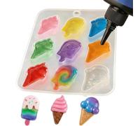 Ice Cream Shape Silicone Mold - 9-Cavity Melts Mould | Ice Cream Shaped