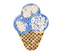 Ice Cream Shaped Slow Feeder Dog Bowl, Silicone Pet Dish with Suction Cup For Cats and Dogs, Anti-Slip Design For Portion Control and Healthy Eating, Durable Supplies, 21x15x1cm