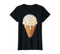 Ice Cream Shirt Adult Men Women Kids Ice Cream Costume Funny Camiseta gráfica económica, Mujer, Negro, XL