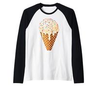 Ice Cream Shirt Adult Men Women Kids Ice Cream Costume Funny Camiseta Manga Raglan