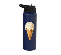 Ice Cream Shirt Adult Men Women Kids Ice Cream Costume Funny Stainless Steel Insulated Water Bottle