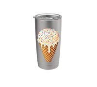 Ice Cream Shirt Adult Men Women Kids Ice Cream Costume Funny Vaso térmico de acero inoxidable de doble pared