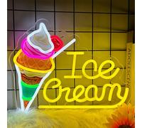 Ice Cream Shop - Letreros de neón para decoración de pared, luces de neón de peluquería, letreros LED de negocios, adecuados para peluquería, decoración artística, regalo para familiares, amigos y