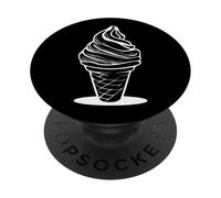 Ice Cream Sketch Frozen Dessert Gelateria PopSockets PopGrip Adhesivo