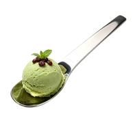 Ice Cream Spoons Stainless Steel Long Handle Mirror Serving Polished | Long Spoon Dining Tableware for Yogurt Pudding Appetizer Cocktail Juice Home Restaurant Bar Party Kitchen