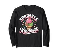 Ice Cream Sprinkle Kindness Funny Ice Cream Lover Manga Larga