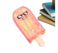 Ice Cream Squeeze Toy - Glitter Ice Pop Sensory Fidget | Stress Relief Pinch Toy for Kids & Adults, Anxieties Relief, Office, Study, Travel, Commuting, Long Trips, Party Favors, Fun Gift