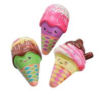 Ice Cream Squeezing Toy,Cute Ice Cream Soft Realistic Fun Collectibles,Squeeze Sensory Toys - for Adults Family Friends Youth Teens Offices Work Classroom Study Waiting Rooms Calm-Down