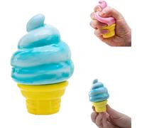 Ice Cream Squishy Squeeze Fidgets Toy,Summer Sensory Stress Relief,Slow Rise Sensory Fidget Toy, Easter Squeeze Toys, Stress & Anxiety Relief for Kids & Adults (Blue)