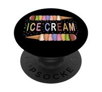 Ice Cream T Shirt Birthday Decorations Gift Ice Cream Maker PopSockets PopGrip Adhesivo