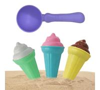 Ice Cream Toys, Sand Molds, 6.69x2.76x1.18 Inches Creative Set, 7 Pieces Fun Colorful, Girls Boys Beach Playground Outdoor Picnic Backyard Poolside Accessories for Children Youth Adults