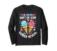 Ice Cream Whats The Scoop Gender Reveal Grandma Manga Larga