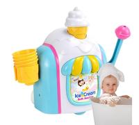 Ice Creams Maker Bubble Machine - Toy Postre Blower, Kids Play Set | Colourful Interactive Design Rotating Wand Motor Pretend Scoop Station for Entertaining Indoors Outdoors or Birthday