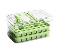 Ice Cube Maker - Press Type Mold, Freezer Storage Container | Fifty Six Compartment Tray Lid Box Set, Beverage Chilling Accessory with Bar Party Coffee Whiskey Cocktail Making