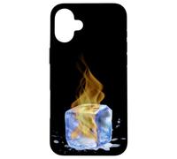 Ice Cube On Fire para los Amantes del Dibujo sobre Hielo y Pintura Carcasa para iPhone 16 Plus