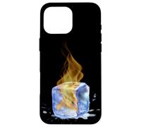 Ice Cube On Fire para los Amantes del Dibujo sobre Hielo y Pintura Carcasa para iPhone 16 Pro MAX