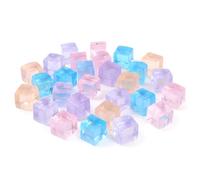 Ice Cube Stress Ball 30PCS 1in Flexible Silicone Clear Ice Block Squeeze Toys Stress Balls Juguete de Alivio portátil para Oficina, Fiesta, Color Aleatorio