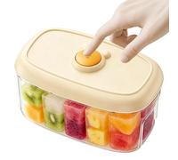Ice Cube Tray Mold, 28 Grid Press Release Tray, 7.6 Inch Leakproof Freezer Ice Maker, Food Grade Frost Trays for Whiskey Cocktail Coffee Juice Drink Bar Party Use, Easy Release Design, Stackable Lid